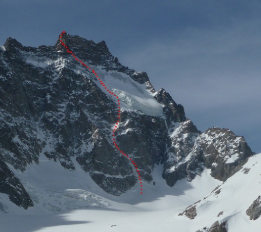 la face Nord d'ailefroide orientale et de la pointe Fourastier