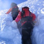 Trace profonde sur la voie normale du Mont Blanc