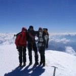 Photo de l'équipée au sommet du Mont blanc