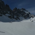 Vue sur le haut du glacier Noir - Ailefroides, Pic sans nom