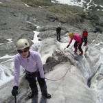 Ecole glace - Glacier Blanc - L'équipe en route pour explorer le glacier!