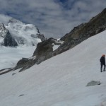 Roche Paillon - Dans les pentes qui nous ramène au Glacier Blanc