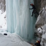 Cascade de glace à Crévoux - Le bel itinéraire mixte