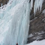 Cascade de glace à Crévoux - Vue de la longueur