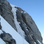 Eiger - Voie Heckmair - Le boyau de glace