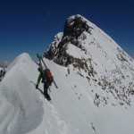 Piz Bernina - L'arête neigeuse de la Bernina
