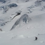 Piz Bernina - Juste avant de déclencher la première plaque