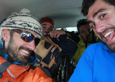 Raid ski Haute Maurienne - Et on s'entasse dans la twingo!