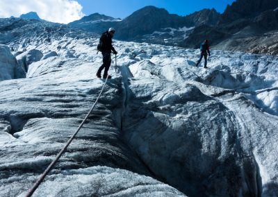 Stage autonomie alpinisme - Sur le Glacier Blanc