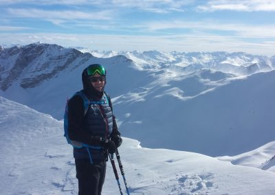 Initiation ski de randonnée - tête du Crachet - Le vent nous invite à filer dare dare