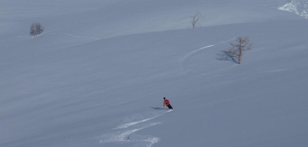 Ski hors piste rando - Valloire - Valmeinier - Lolo se fait un petit kif!