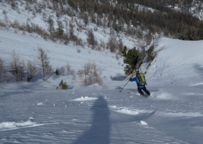 Aiguillas - Ski de rando - Patrick à l'oeuvre