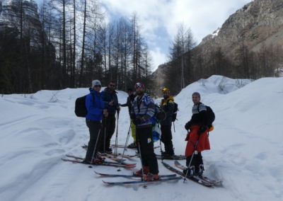Week-end ski Dormillouse - La troupe au départ