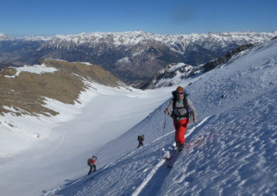 Raid ski randonnée Cerces - Montée vallon du Crouzet