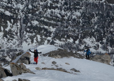 Raid ski randonnée Cerces - Remontée en quête d'un énième champ de popow