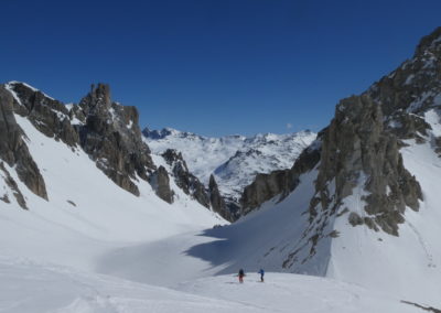 Raid ski randonnée Cerces - En montant à la pointe des Cerces