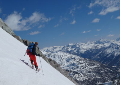 Raid ski randonnée Cerces - Euh c'est penchu là?