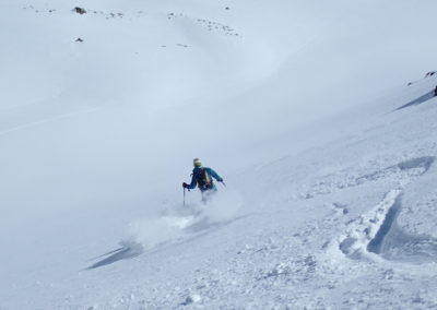 Raid ski randonnée Cerces - Guide au travail