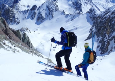 Raid ski randonnée Cerces - Plongée dans le raide