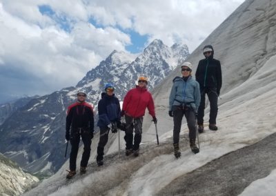 Stage initiation alpinisme - L'équipe sur le Glacier