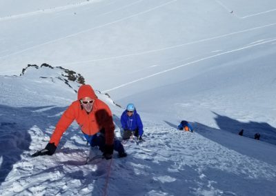 Ski d'été Mont Rose - Pente déjà raide!