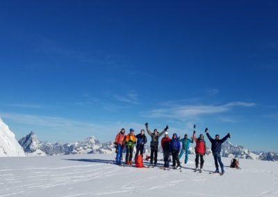 Ski d'été Mont Rose - La meute au Col du Lys