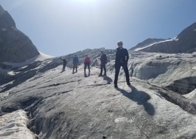 Initiation découverte alpinisme - Sur le glacier Blanc