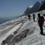 Glacier Blanc - En montant au refuge des Ecrins