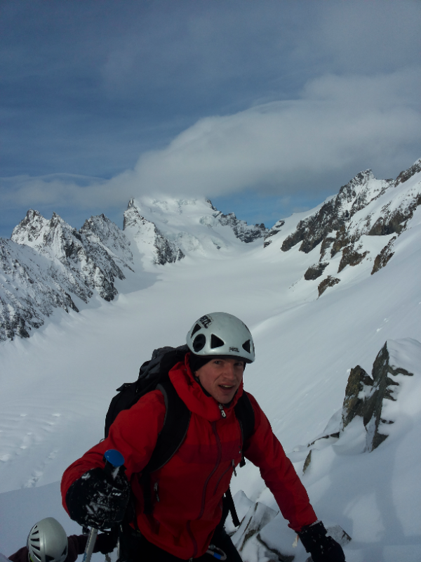 Edson sort au Col du Glacier Blanc