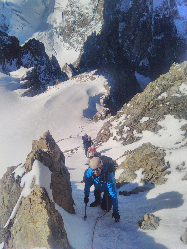 Stage initiation Alpinisme - Le passage clé  de Roche Faurio