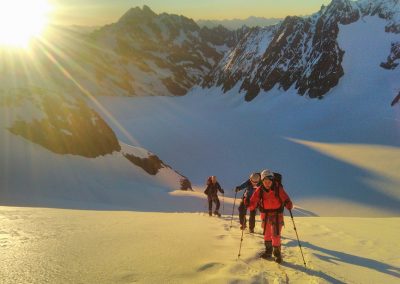 Stage initiation alpinisme - Levé de soleil à la Roche Faurio