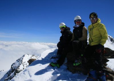 Raid ski Haute Maurienne - Le trio au sommet de la petite Ciamarella