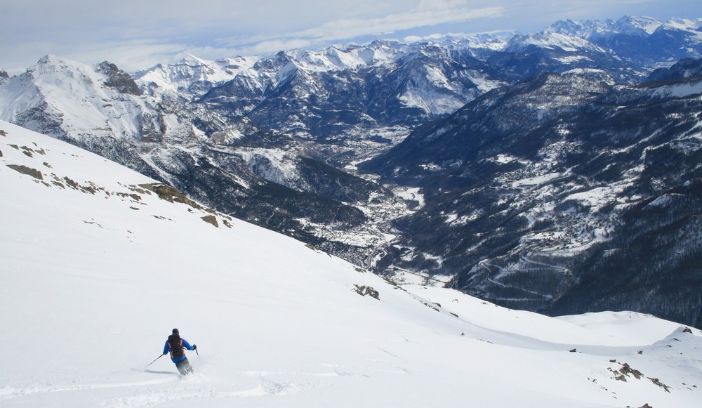Ski de randonnée Pelvoux - Eddy aux manoeuvres
