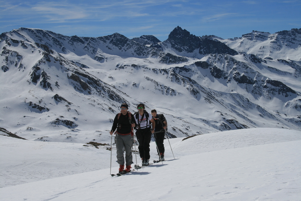 Raid ski Queyras - Tête du Longet - Longue remontée vers la tête du Longet