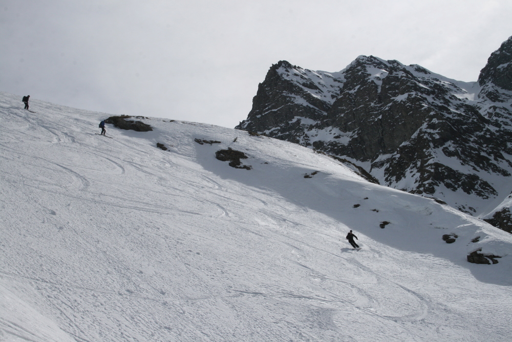 Raid ski Queyras - Tête du Longet - On trouve même un peu de poudre